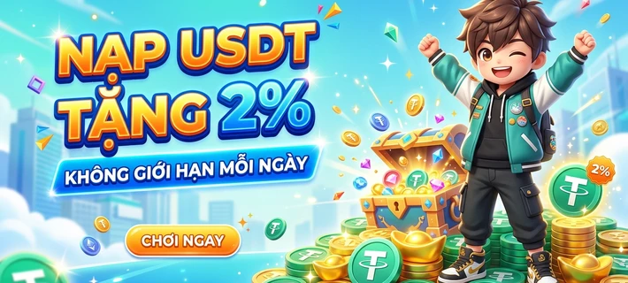 Nạp USDT Tặng 2%